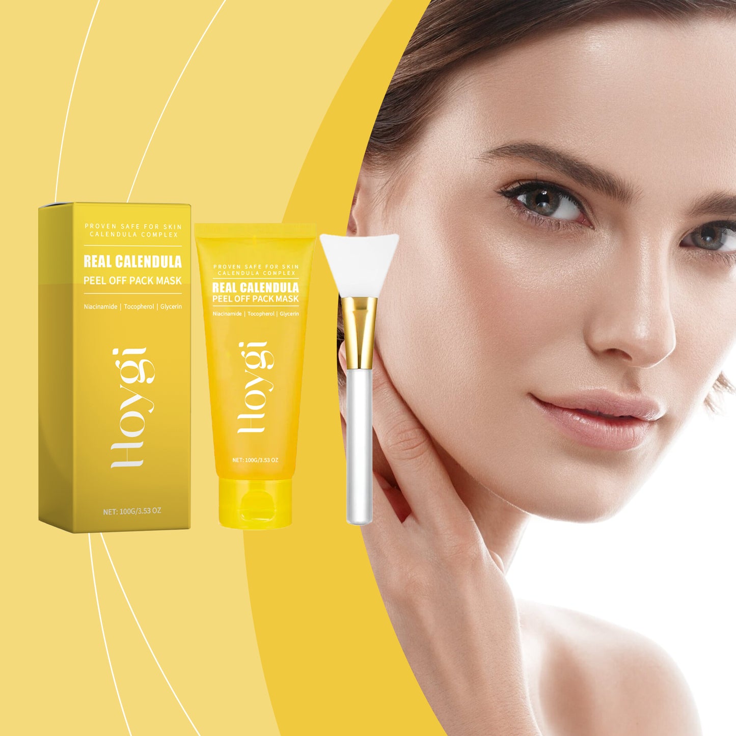 Calendula Extract Peel-Off Face Mask for Deep Pore Cleansing & Brightening