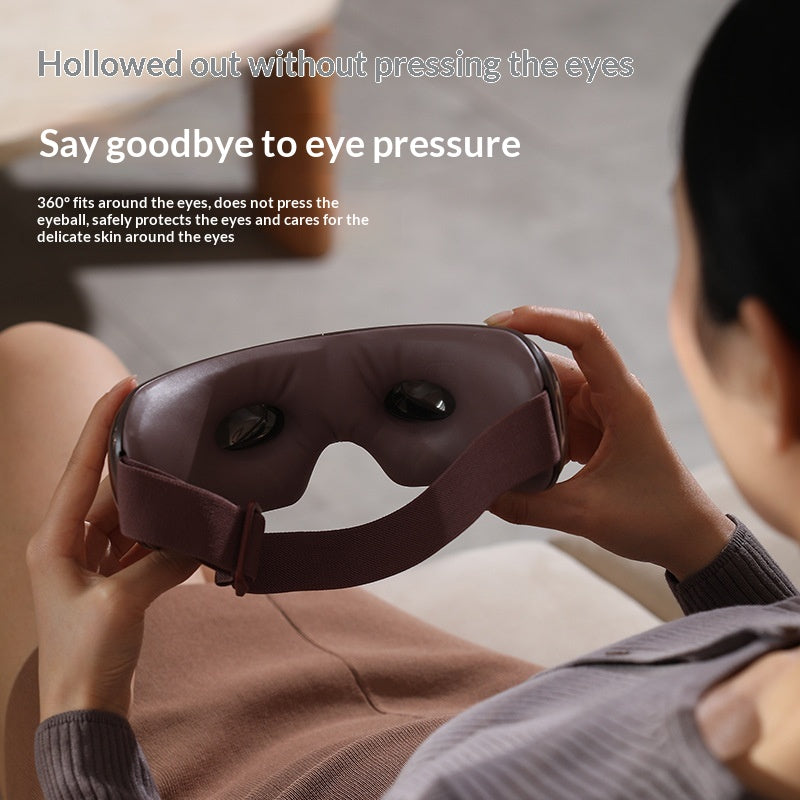 Pressurized Eye Massager with Heat Therapy & Charging