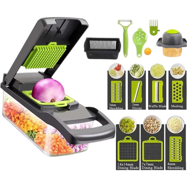 16-in-1 Multifunctional Vegetable Chopper with 1.5L Container