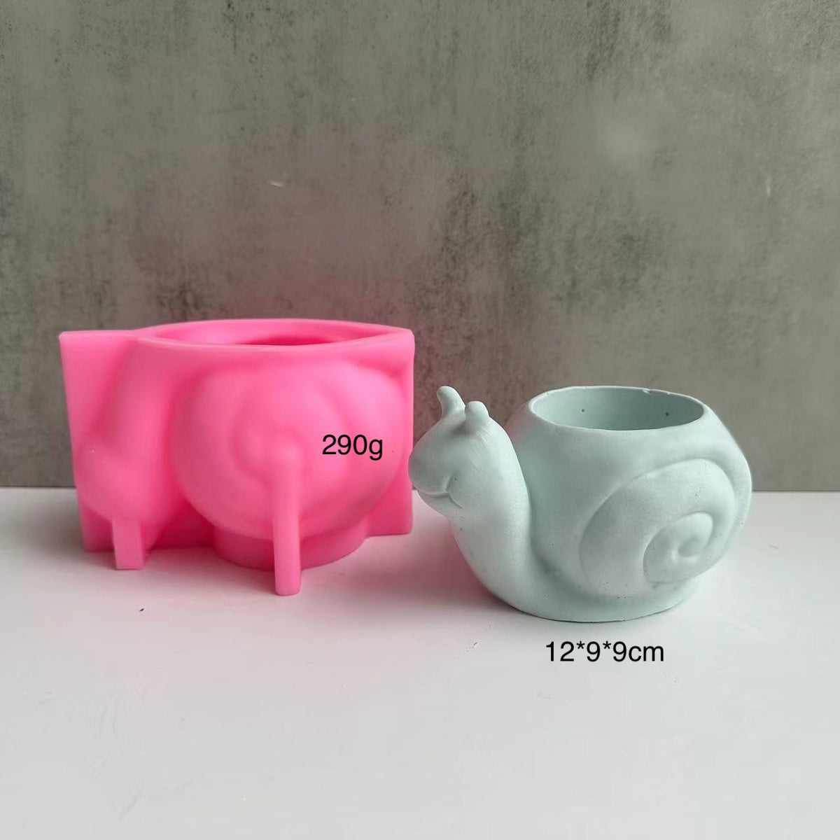 Snail Flower Pot Silicone Mold for Resin Gypsum Concrete Crafts - HP150