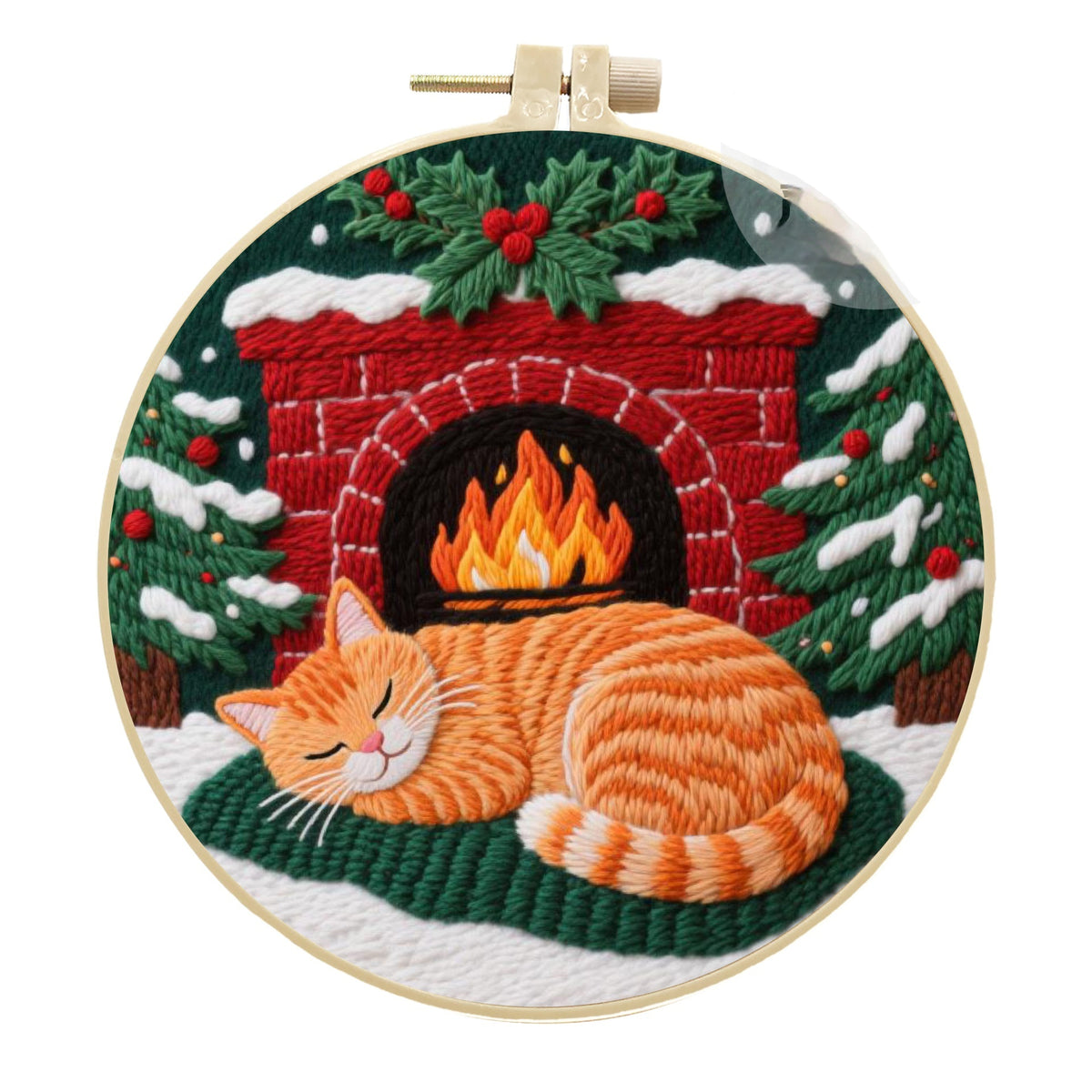 Embroidery Material Kit for Cross-Stitch Crafts - Includes Frame & Scissors