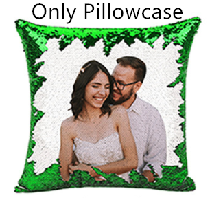 Sequin Custom Gift Pillow - Soft Velvet Cover with Color Options, 40x40cm