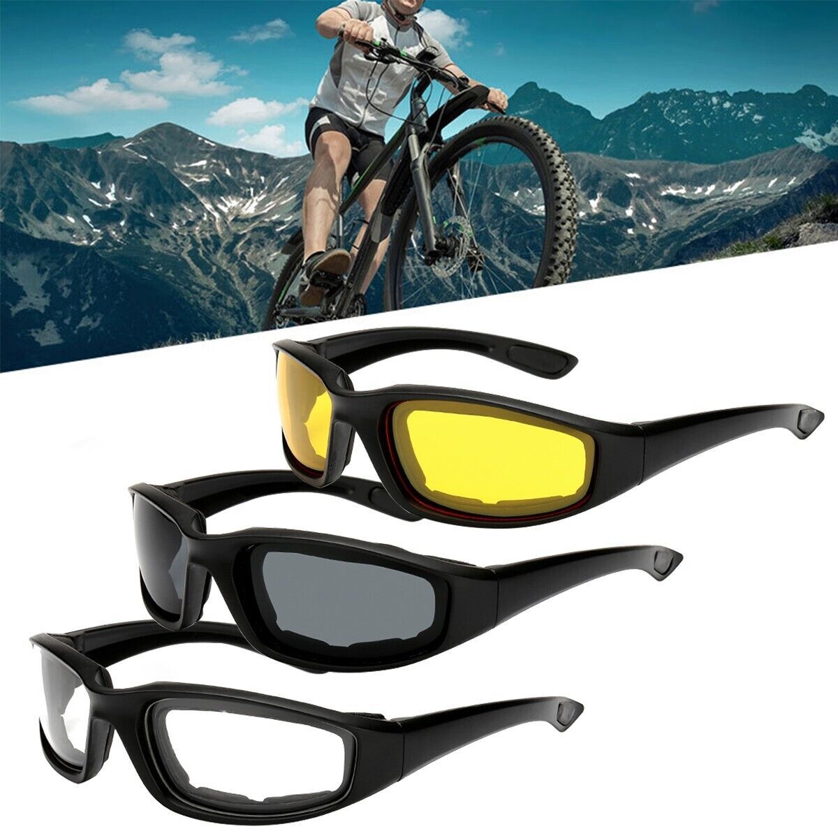 Cycling Sunglasses - 3 Pack UV400 Protection for Outdoor Sports