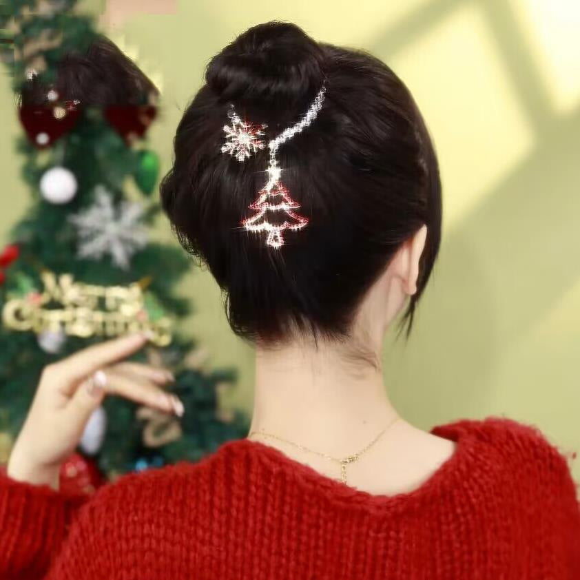 Christmas Headband & Hairpin - Holiday Party Hair Accessories in Red