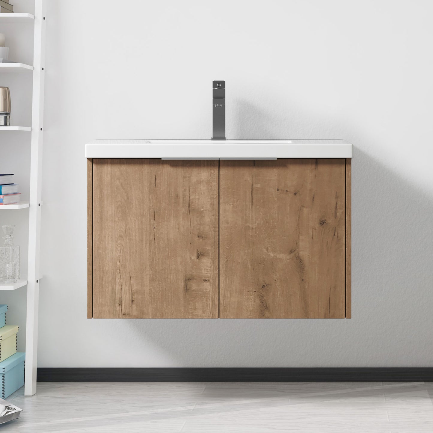 Soft Close Doors Bathroom Vanity With Sink,30 Inch For Small