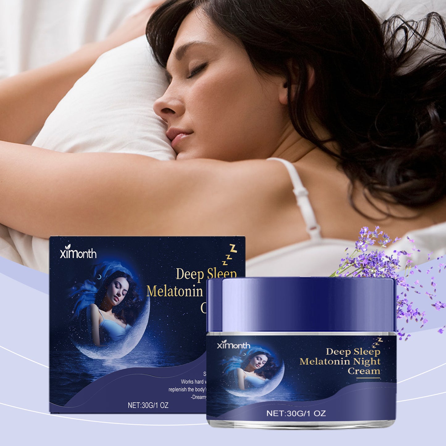 Soothing Night Cream with Lavender & Chamomile - Relaxing Sleep Aid
