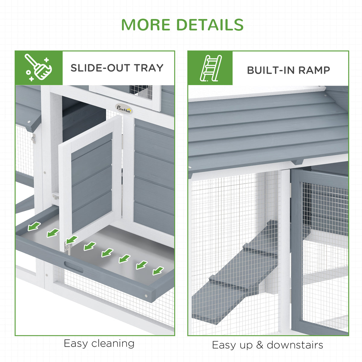 59-Inch Wooden Chicken Coop Poultry House with Nesting Box & Removable Tray