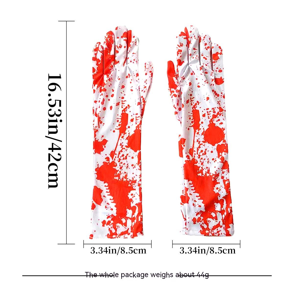 Halloween Horror Blood Stain Gloves & Socks Set - Decorative Party Accessories