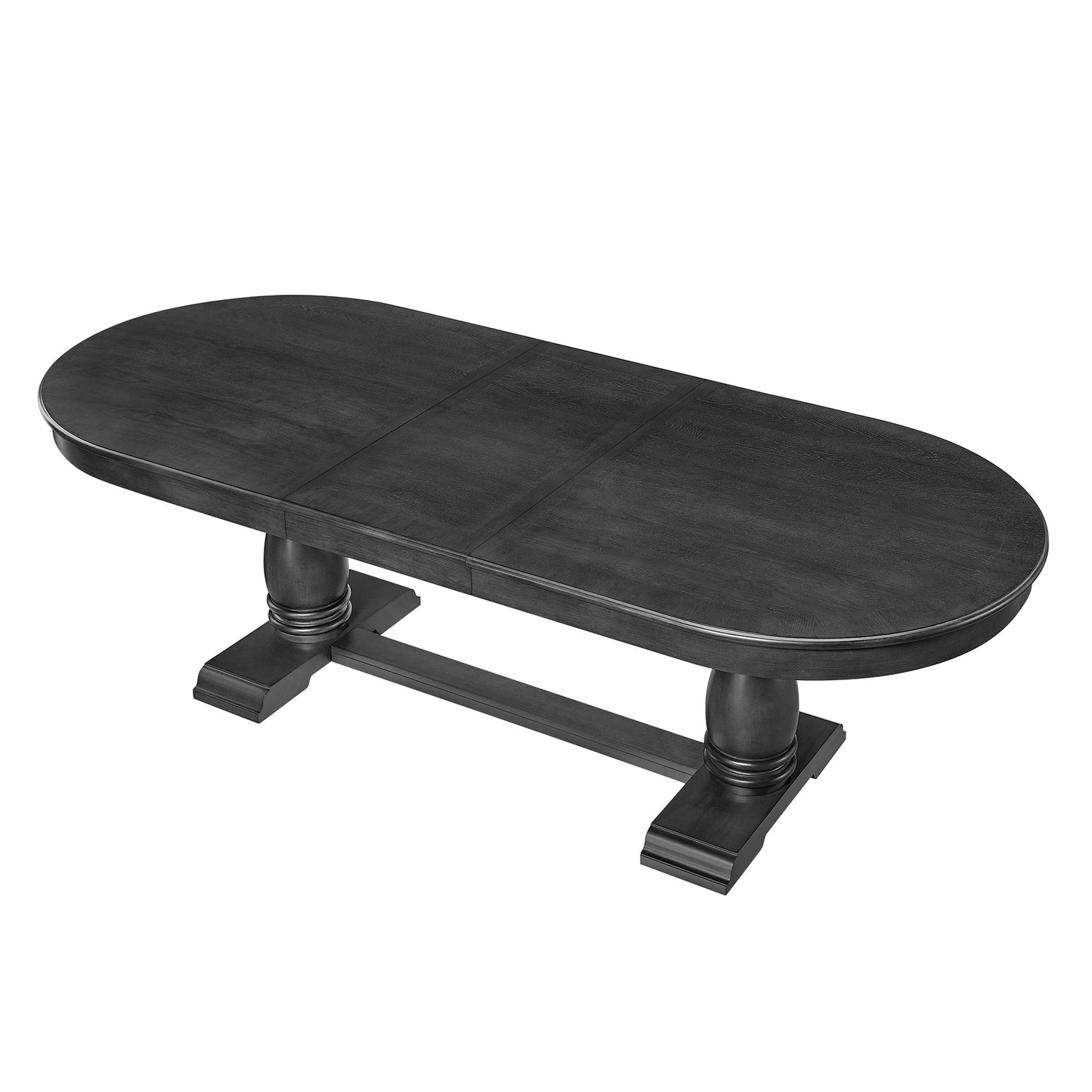 94 Inch Extendable Wooden Dining Table for 6 - Dark Oak