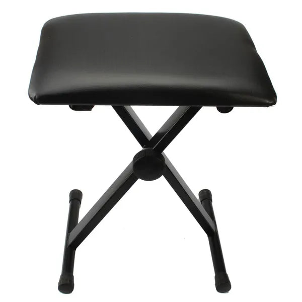 Adjustable Folding Piano Bench Stool - Black