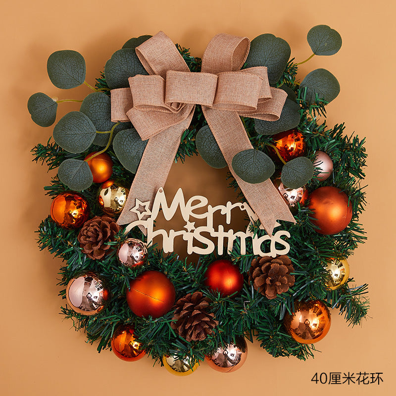 40cm Deer Garland Christmas Decoration Handmade PVC Holiday Ornaments