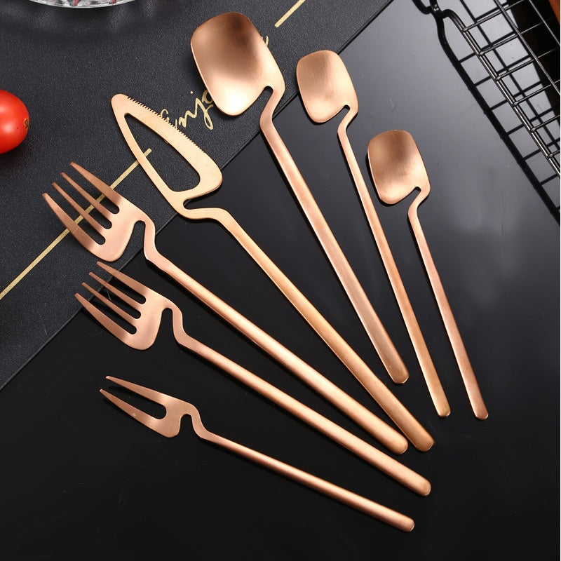 304 Stainless Steel Dinnerware Set - Forks Spoons Knives Kitchen Utensils