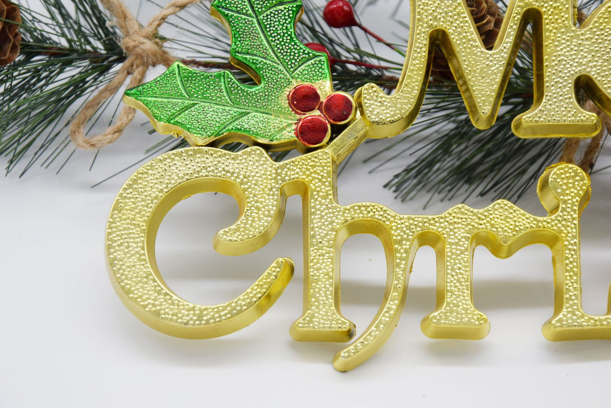 Christmas Three Dimensional English Decoration Sign for Holiday Home Decor