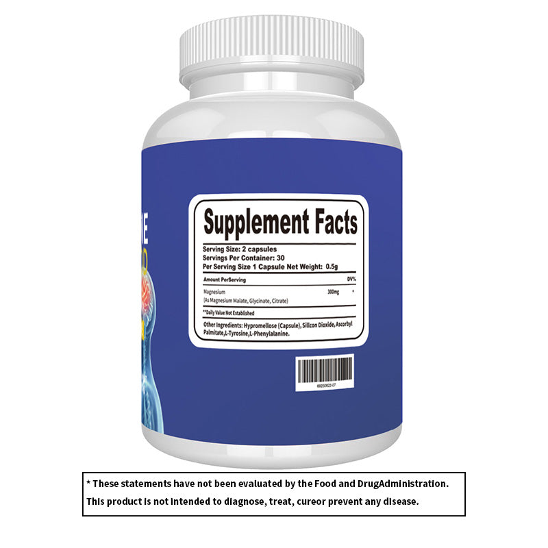 Dopamine Brain Support Supplement - 60 Capsules - Mental Focus & Clarity