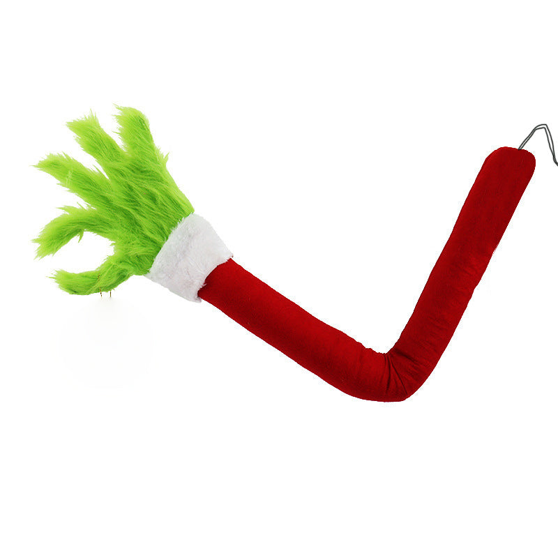 Christmas Elf Arm Plush Hanging Ornament - Red & Green