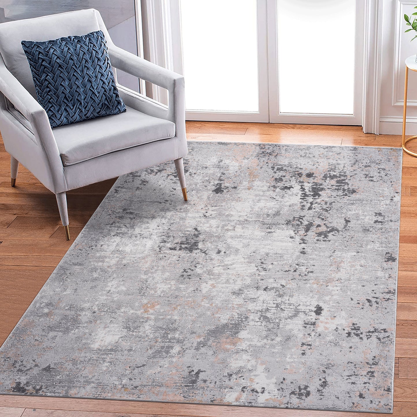 MARFI 8X10 Grey Multi Abstract Area Rug