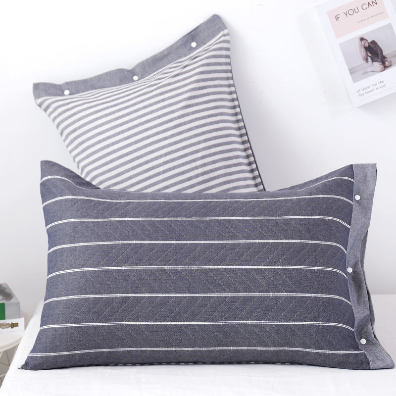 Three-Layer Gauze Cotton Pillowcase - Modern European Style