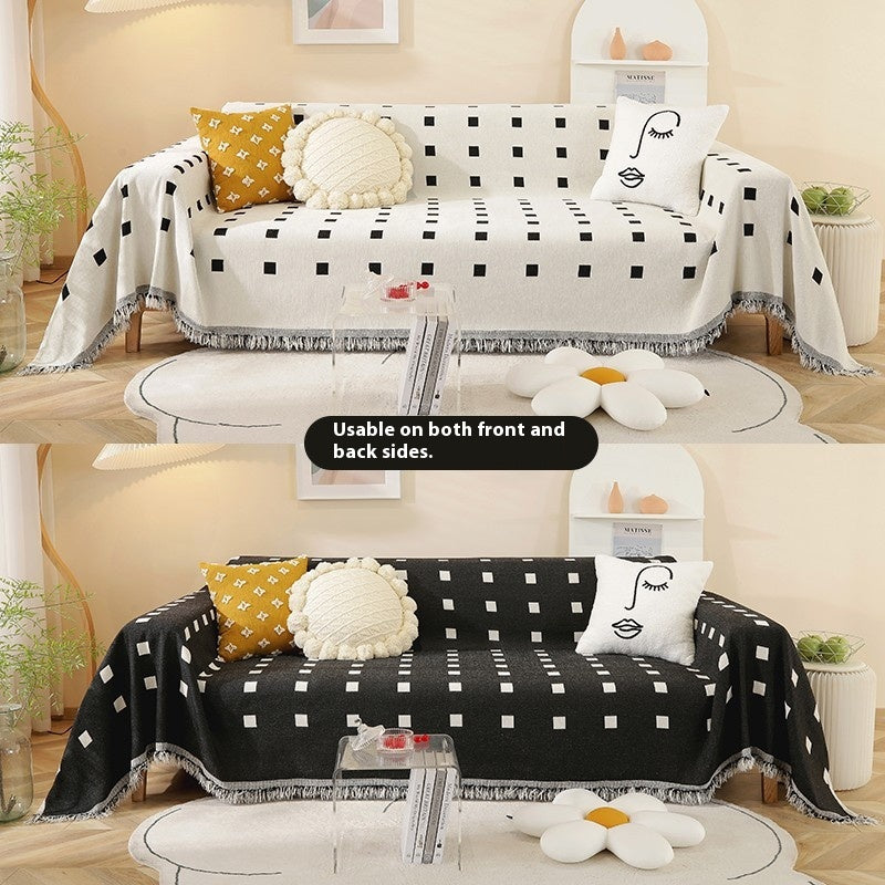 Waterproof Sofa Towel - Solid Color Couch Cover for Home & Garden