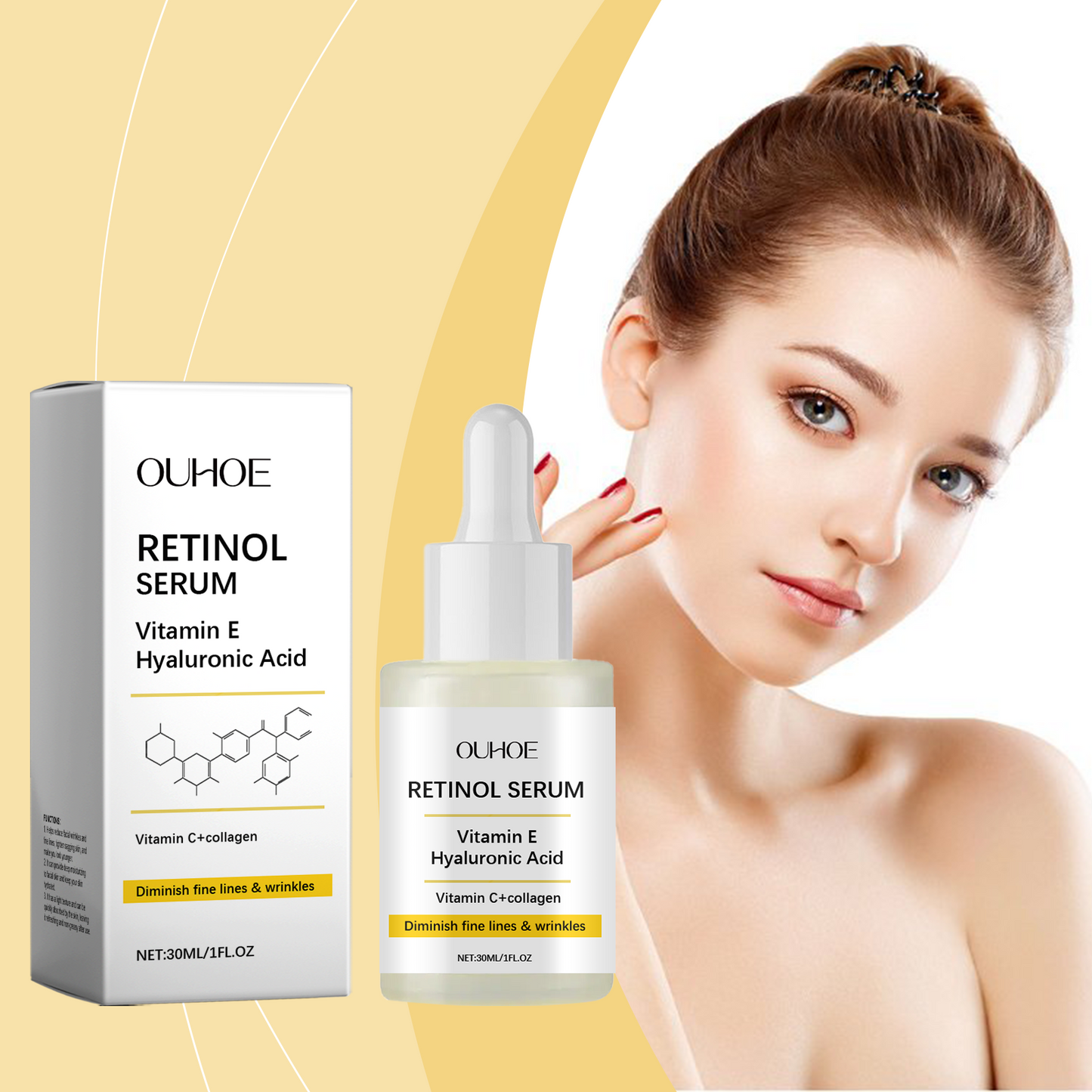 Firming Facial Serum with Retinol & Vitamin C - 30ml Anti-Aging Moisturizer