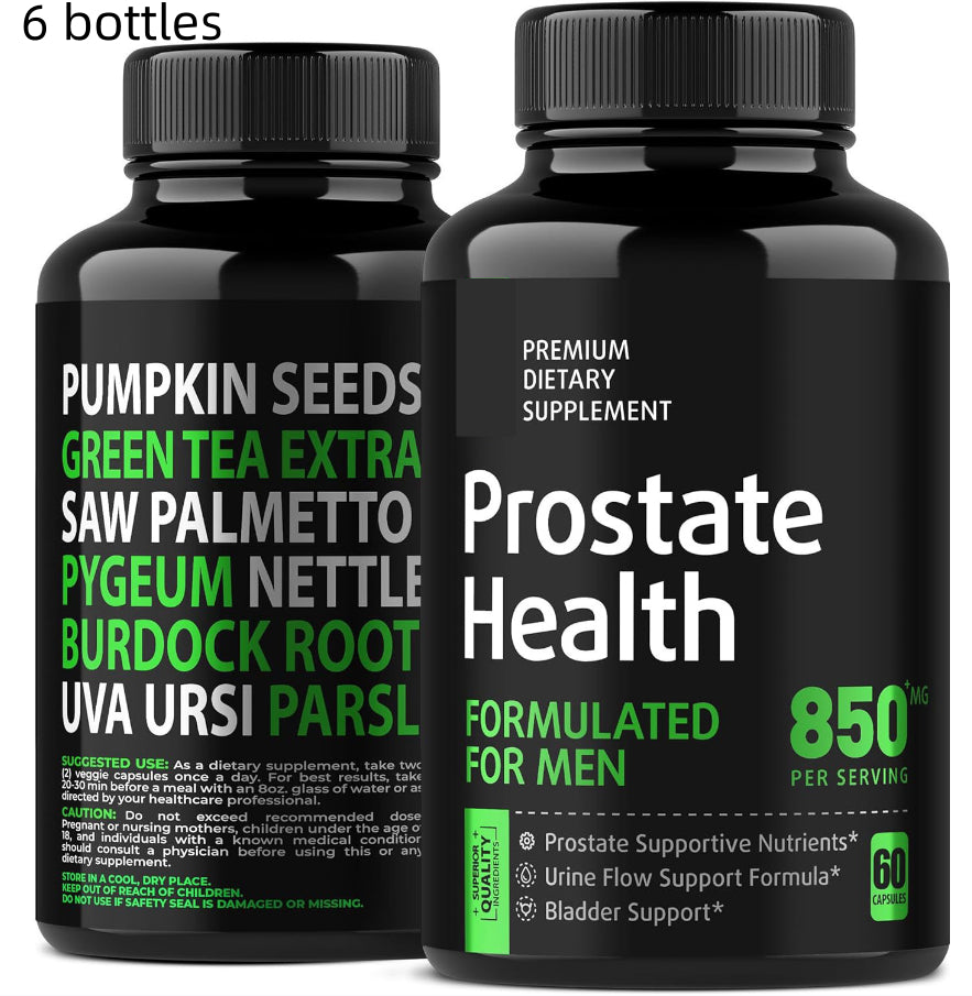 Men's Prostate Health Capsules - Dietary Supplement for Urinary Support, 60 Capsules