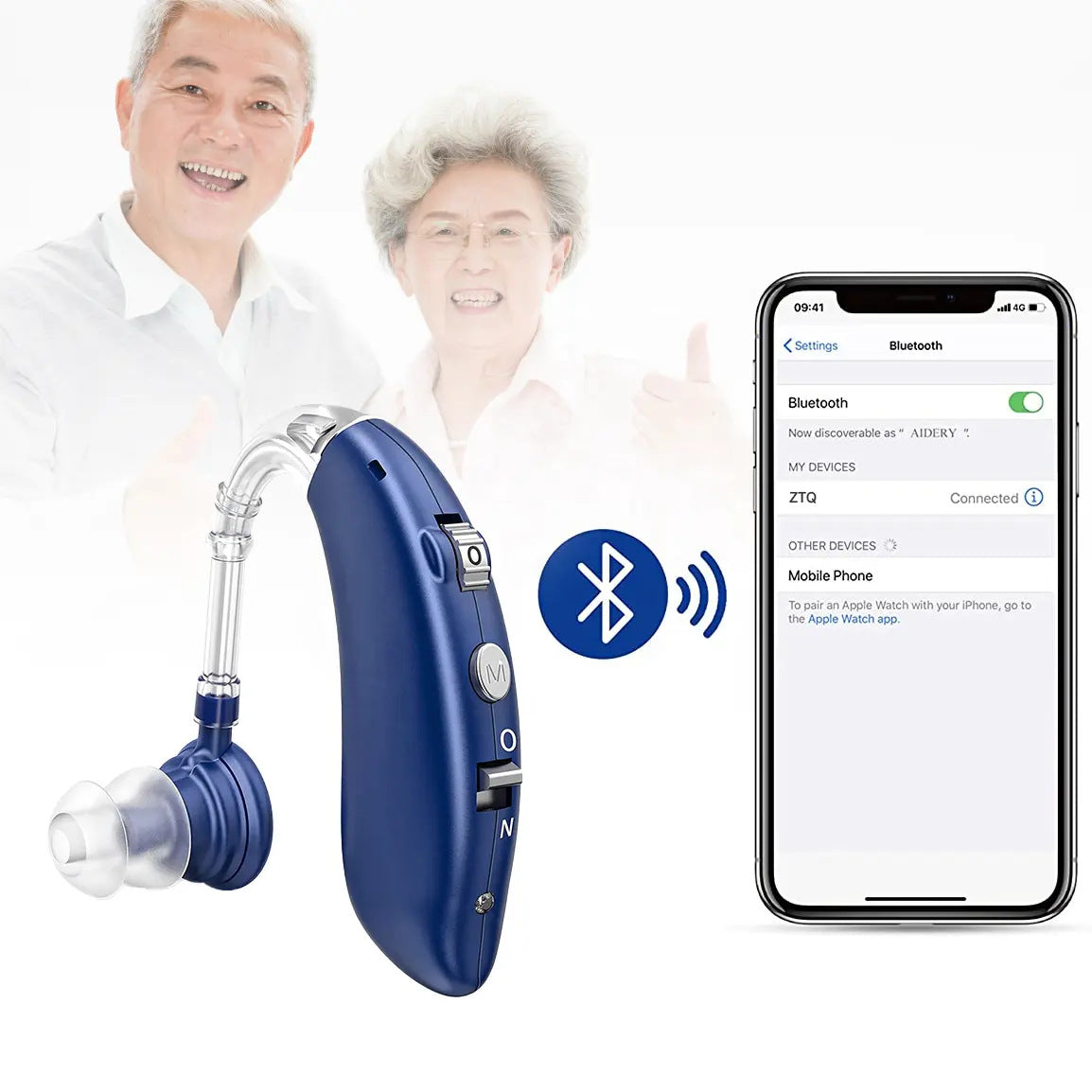 Portable Home Bluetooth Rechargeable Hearing Aid