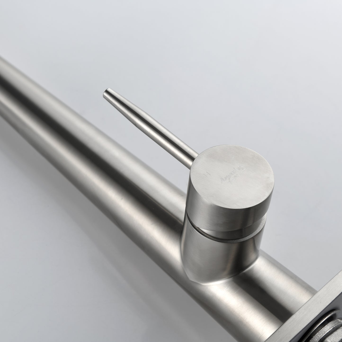 Stainless Steel Kitchen Faucet with Single Handle and Deck