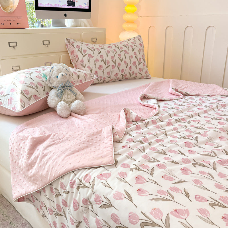 Summer Dormitory Single Cool Feeling Quilt - Multiple Sizes & Patterns