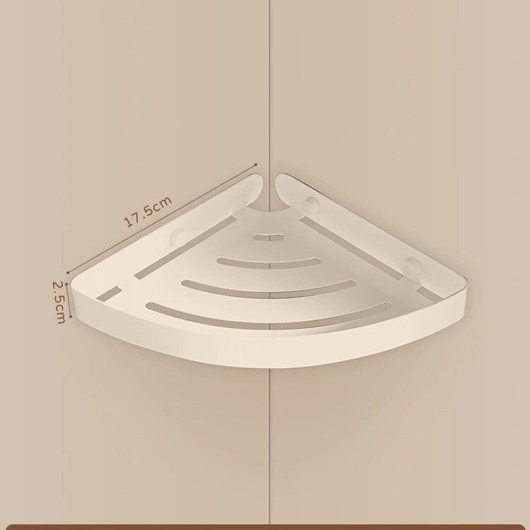No-Drill Stainless Steel Corner Shelf for Bathroom - Multiple Sizes & Finishes