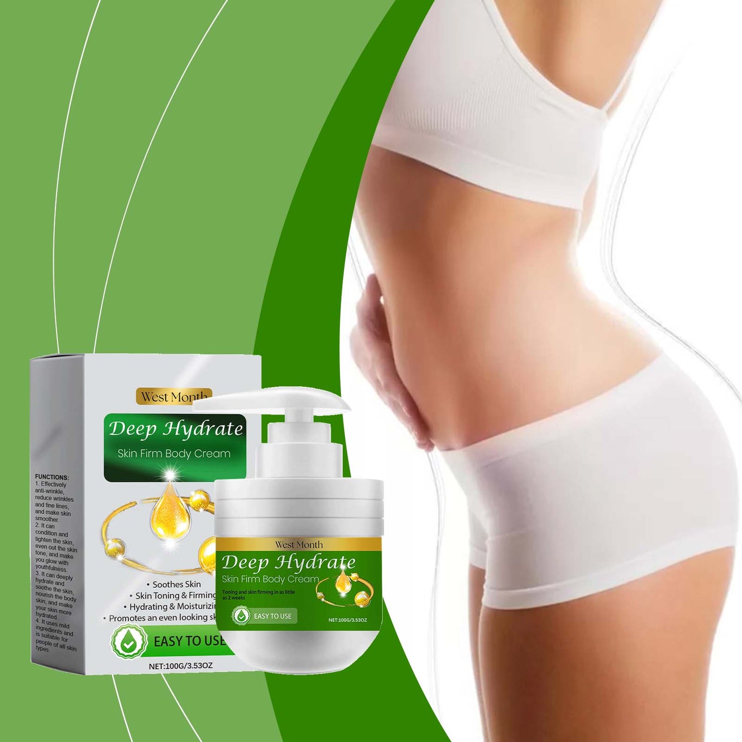 Moisturizing Body Cream with Shea Butter & Aloe Vera for Smooth Skin - 100g