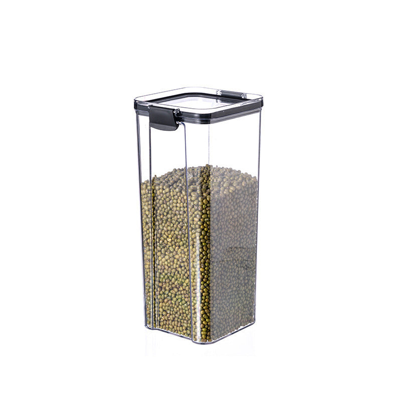 Sealed Food Storage Jar Container Set - Plastic Kitchen Dry Goods Organizer