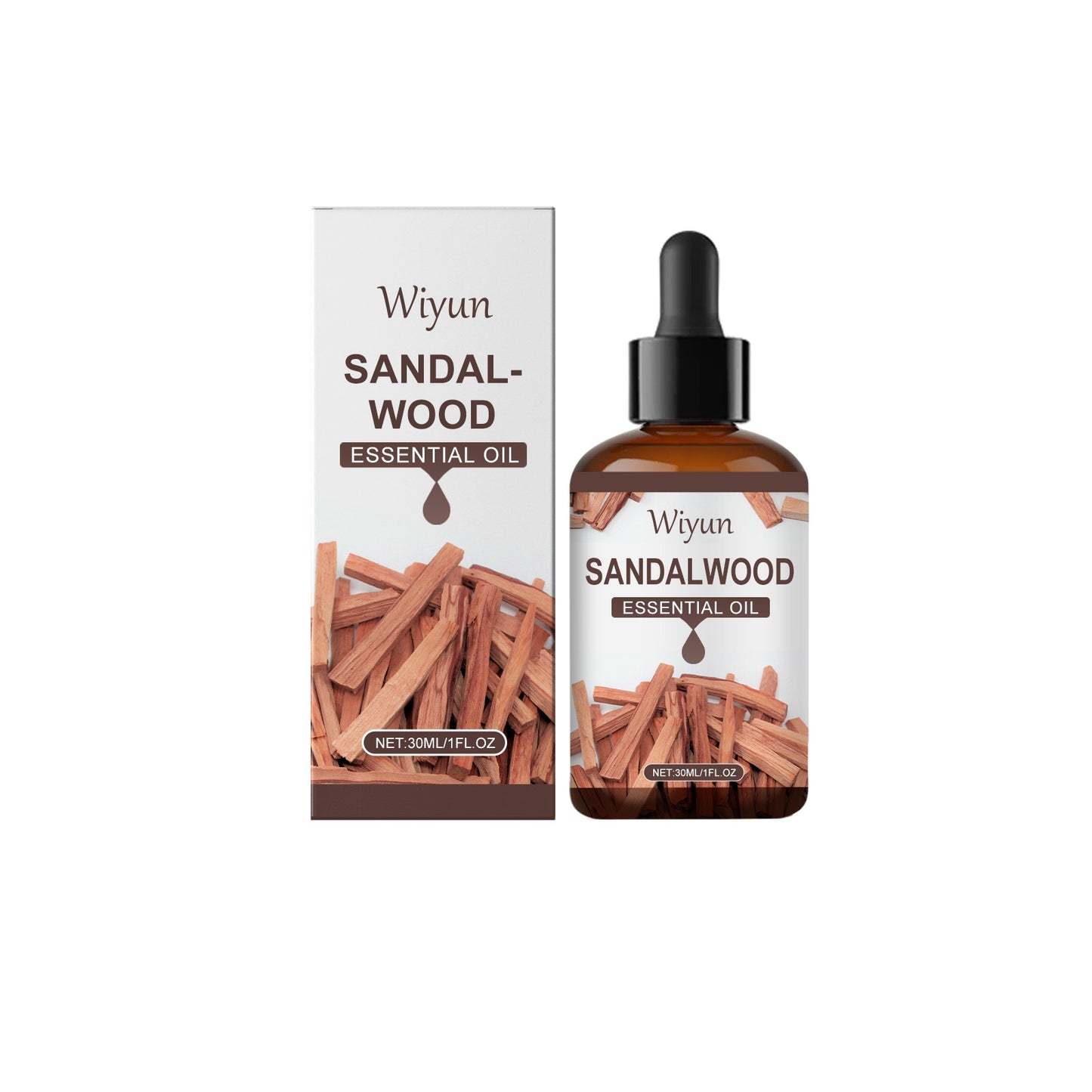 Sandalwood Fragrance Oil - 30ml Natural Essential Oil for Aromatherapy & Body Care