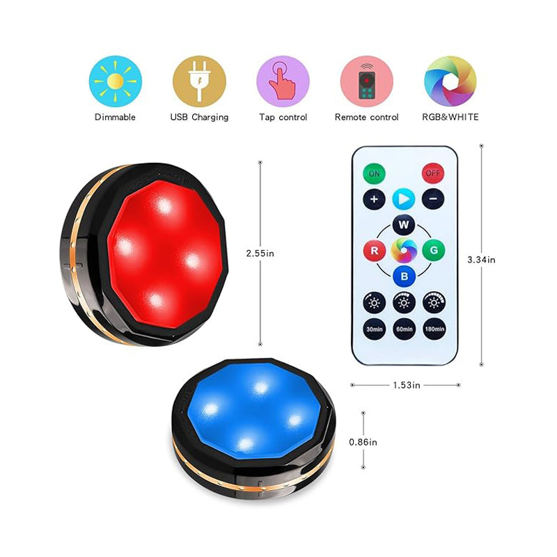 Wireless Rechargeable LED Night Lights 3-Pack for Closet & Cabinet