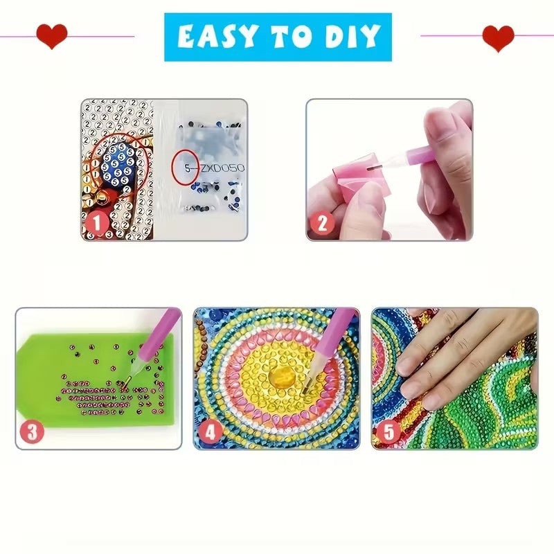 DIY Diamond Painting Card Kit for Celebrations - 6 Pack