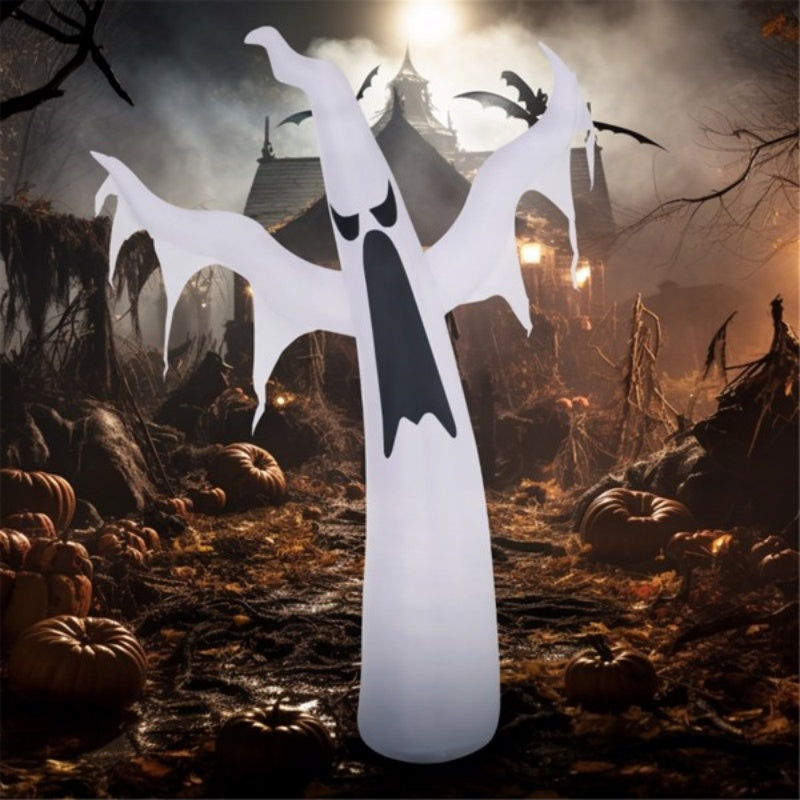 6-Foot Inflatable White Ghost Decoration for Halloween