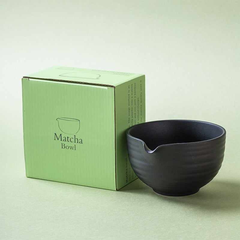 Japanese-Style Ceramic Matcha Bowl Set for Tea Preparation - Multiple Colors