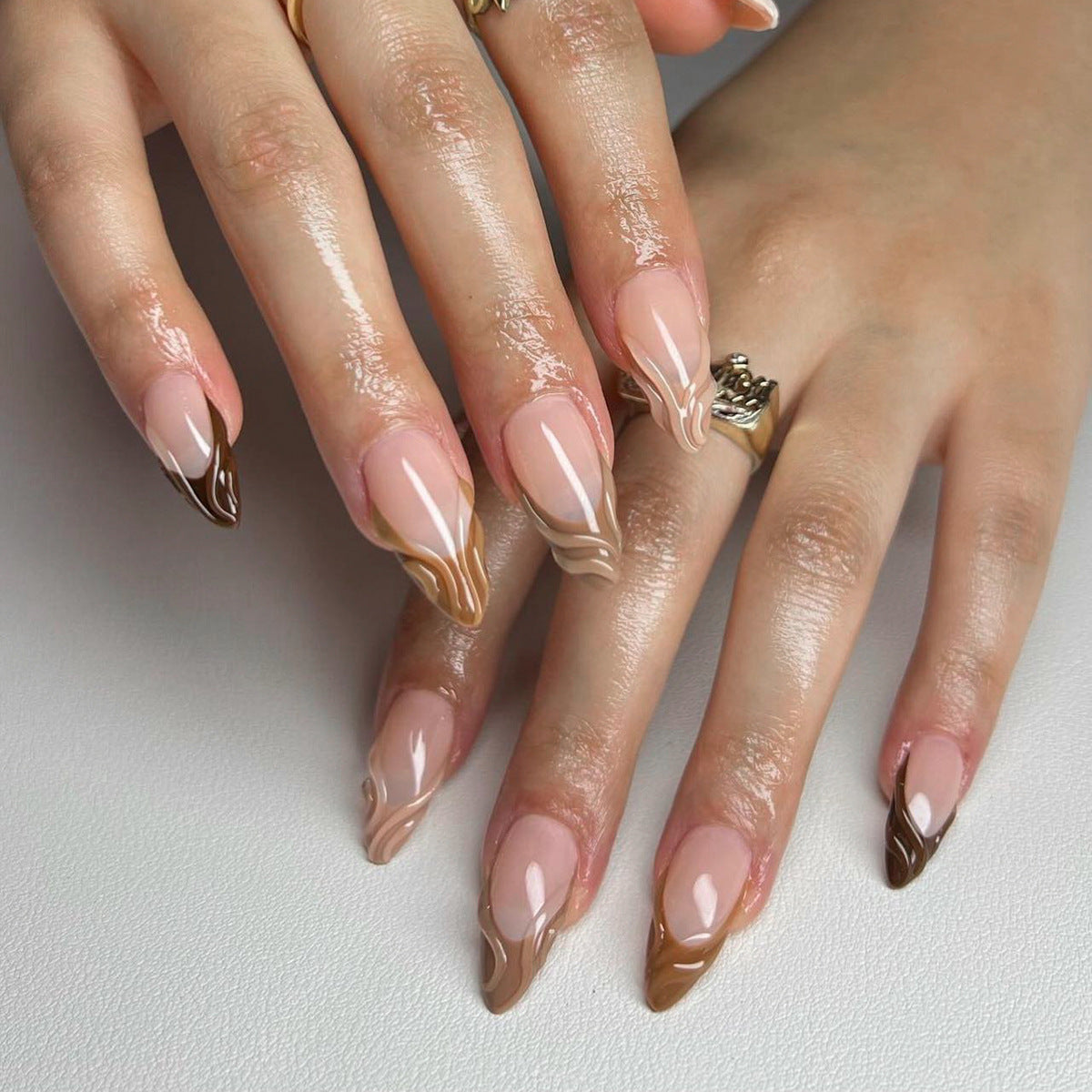 3D Rhinestone Fake Nails Set - Multiple Colors for Nail Art & Manicure