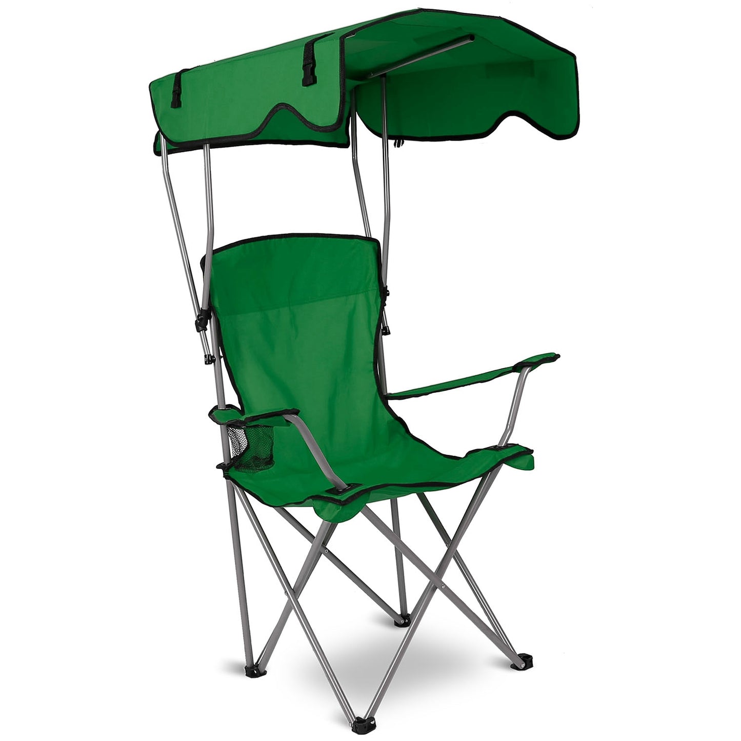 Foldable Canopy Camping Chair with Cup Holder - 330lbs Capacity
