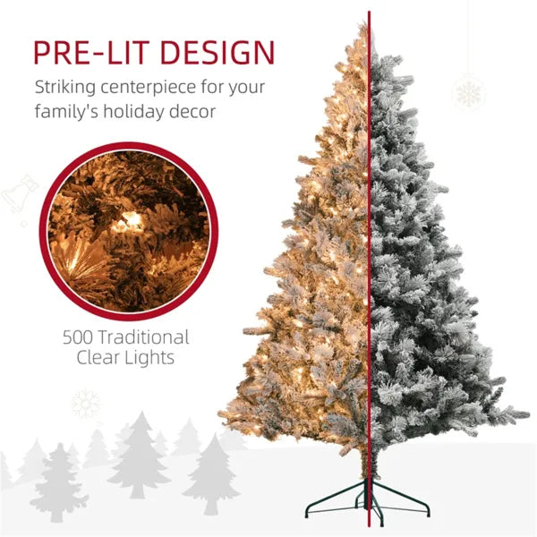 7.5ft Artificial Christmas Tree with Warm White Lights