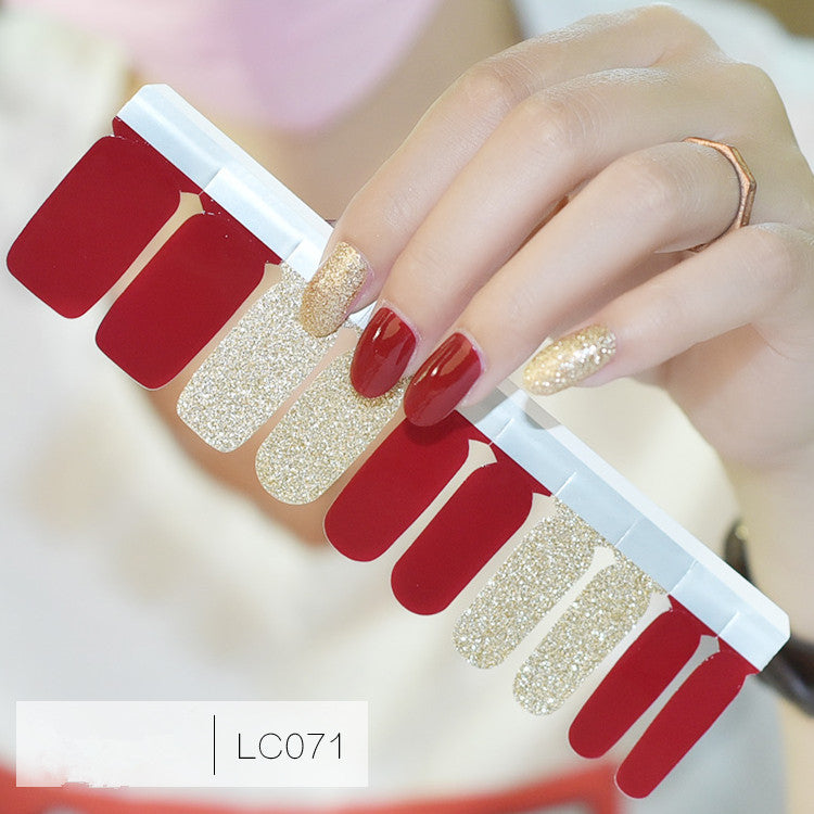 Nail Stickers Pure Color Gradient Design