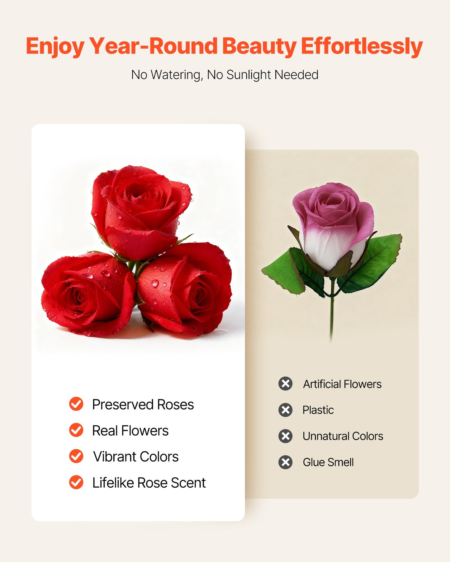 Preserved Roses Gift Box - 27 Eternal Flowers for Romantic Occasions