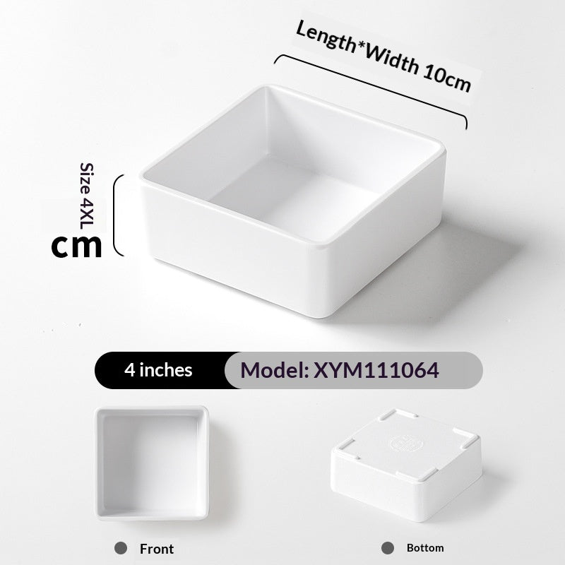 Melamine Fruit Platter and Snack Tray - Minimalist White Dinnerware