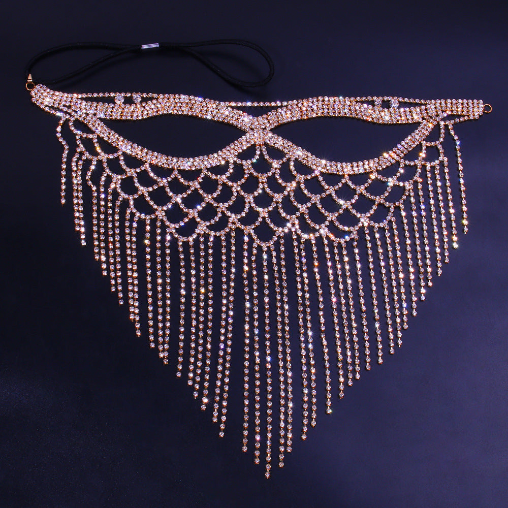 Halloween Catwoman Mask with Zircon Embellishments - Unisex Costume Accessory