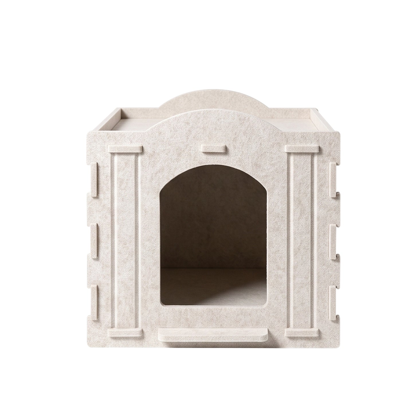 Square Cat Bed for Pets - White Soft Pet House & Cozy Resting Spot