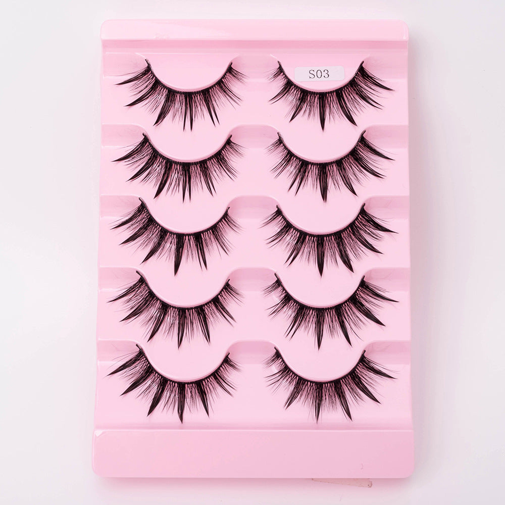 Natural 3D Dramatic Fairy Cluster False Eyelashes - 5 Pairs
