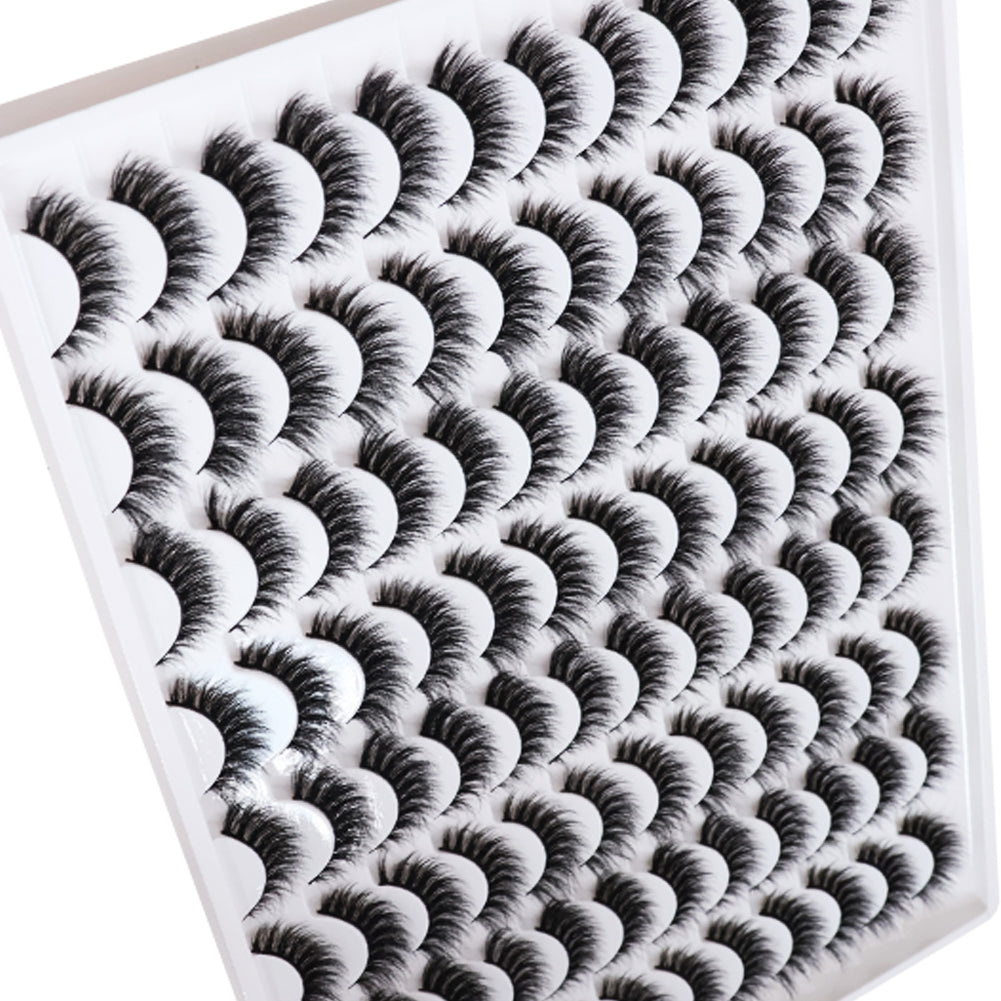3D False Eyelashes - Multi-Layered Realistic Soft Lashes, Black