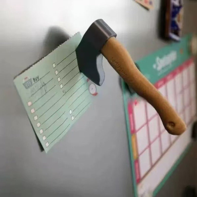 Novelty Knife Shaped Refrigerator Magnet Kitchen Decor Note Holder - Black & Brown Variants