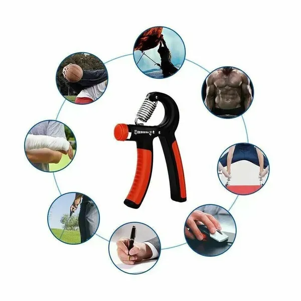 Adjustable Hand Grip Strength Trainer - Black/Red