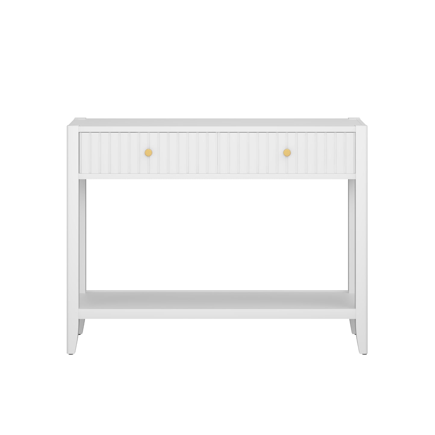 29.5" Tall Console Table with Drawers - White Accent Table