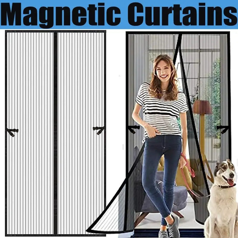 Magnetic Mosquito Screen Door - Diamond Mesh, No Drilling, Breathable Insect-proof Mesh