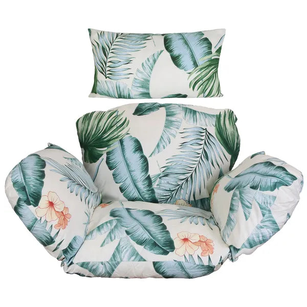 Egg Chair Cushion with Headrest - Thick Soft Polyester Pad